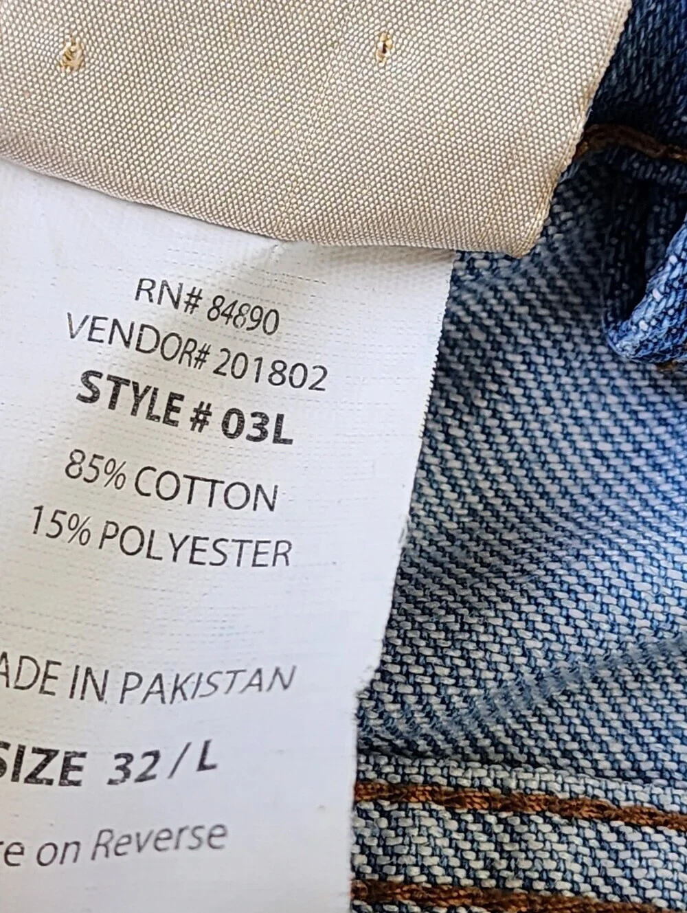 Haband Casual Joe Mens Streetwear Rugged Denim Jeans SStyle #03L Casual Sz 32 L
